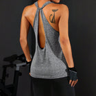 Camiseta deportiva de tirantes para mujer con detalles recortados - Gisell