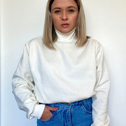 Sudadera de franela con cuello alto