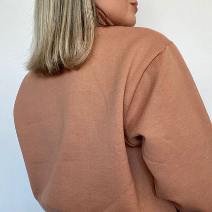 Sudadera de franela con cuello alto