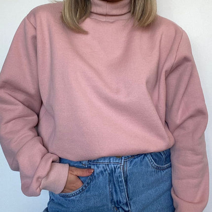 Sudadera de franela con cuello alto