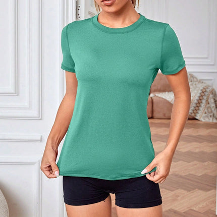 Camiseta deportiva de cuello redondo Daian para mujer