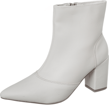 Bota de tacón hasta media pantorrilla y punta puntiaguda