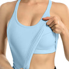 Camiseta deportiva de mujer con escote en U y sujetador - Emily