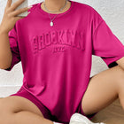 Conjunto de leggings y camiseta oversize para mujer. Tallas grandes. 