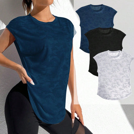 Kit de 3 Camisetas Deportivas de Manga Corta para Mujer Milán 