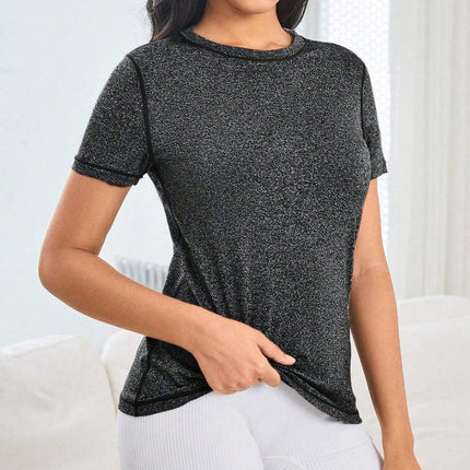 Camiseta deportiva de cuello redondo Daian para mujer