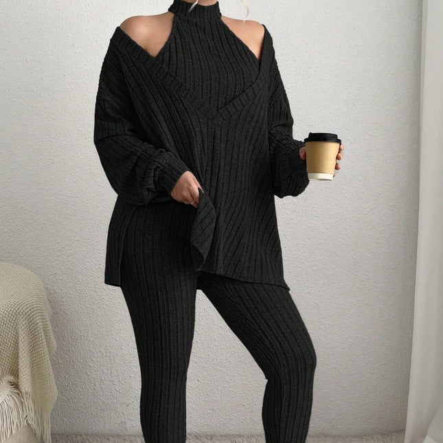 Conjunto de 3 piezas para mujer con detalles recortados - Marca Diane. Talla grande.