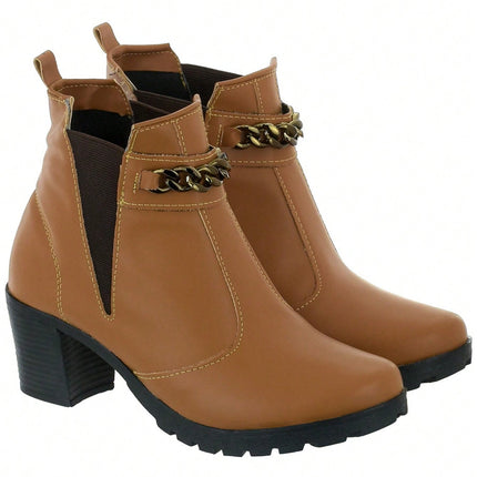 Bota corta con cadena