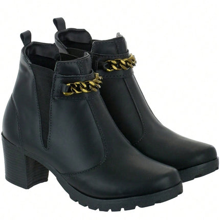 Bota corta con cadena