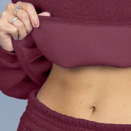 Conjunto de sudadera con capucha de franela lisa