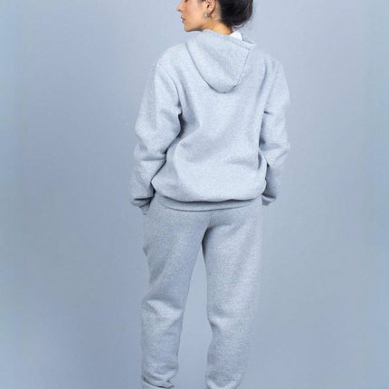 Conjunto de sudadera con capucha de franela lisa