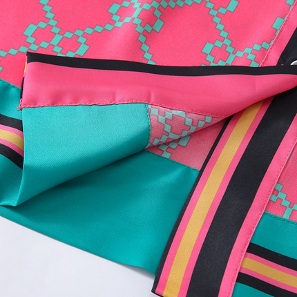 Pijama largo de satén icónico para mujer