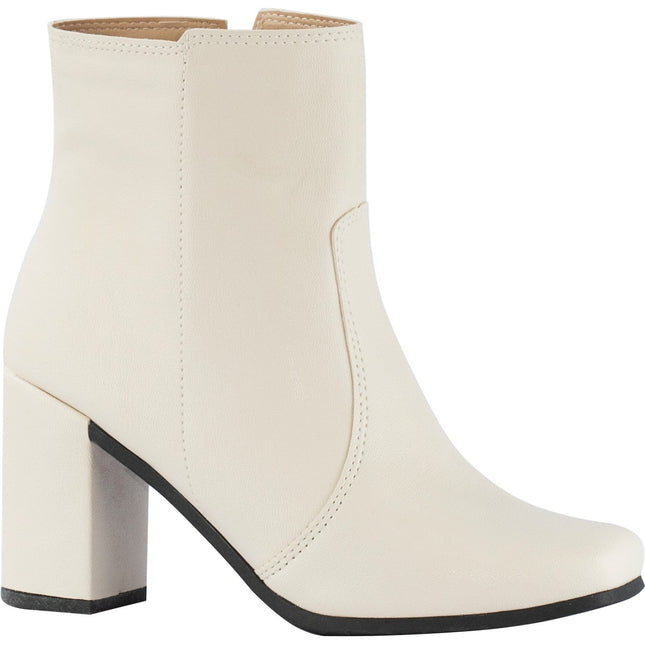 Bota de tacón grueso con punta cuadrada