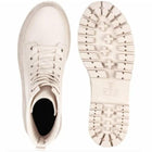 Botas con cordones y suela de tractor para mujer