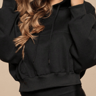 Sudadera corta con capucha de polar