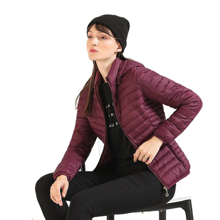 Chaqueta acolchada de satén para mujer