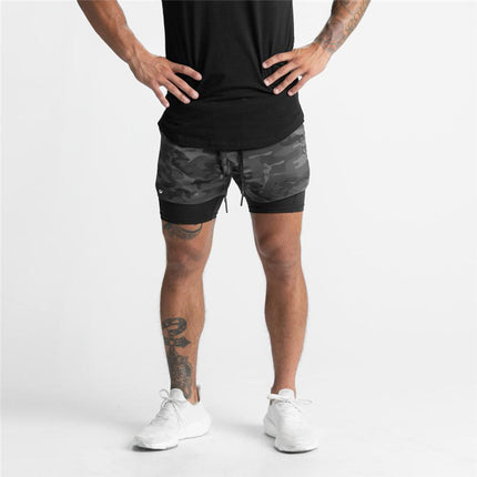 Pantalones cortos deportivos 2 en 1 para hombre para el gimnasio - Atleta