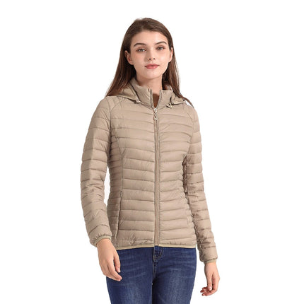 Chaqueta acolchada de satén para mujer