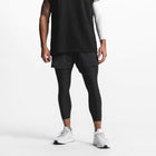 Pantalones cortos deportivos para hombre con leggings para entrenar