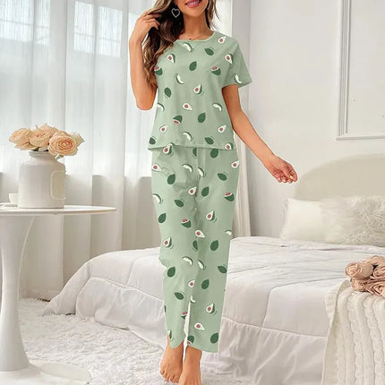 Pijama largo de aguacate para mujer