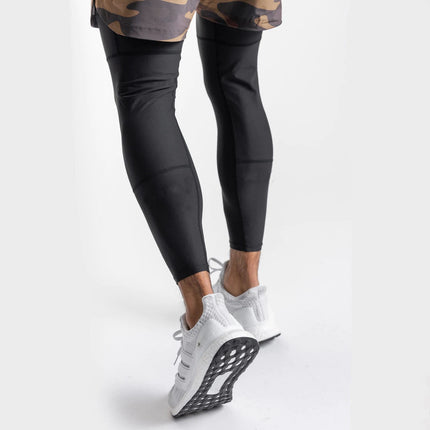 Pantalones cortos deportivos para hombre con leggings para entrenar