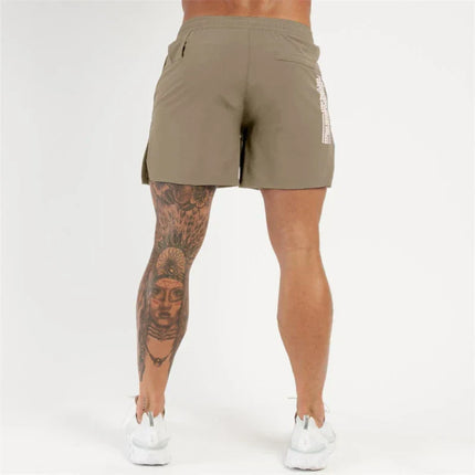 Pantalones cortos deportivos Dry Fit con cremallera para hombre