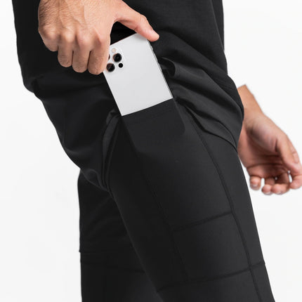 Pantalones cortos deportivos para hombre con leggings para entrenar