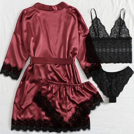 Conjunto de pijama de 4 piezas para mujer Artemis