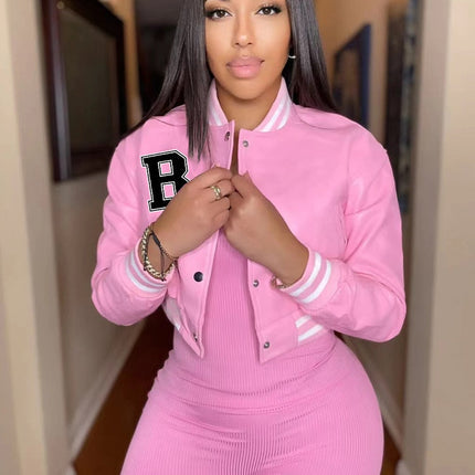 Chaqueta de piel sintética para mujer Key B