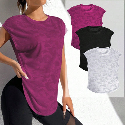 Kit de 3 Camisetas Deportivas de Manga Corta para Mujer Milán 