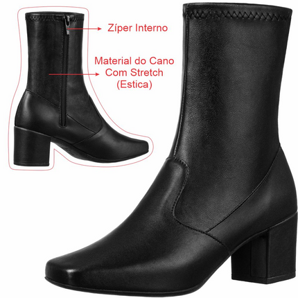 Botas de punta cuadrada Melina