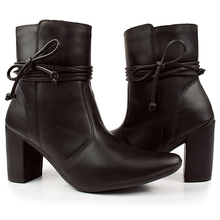 Botín de mujer con punta puntiaguda, tacón de moda, diseño cómodo con cordones.