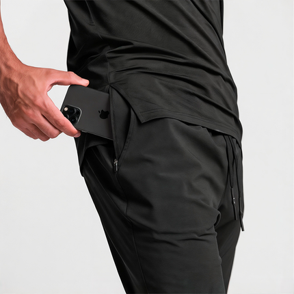 Pantalones deportivos casuales para hombre - Dry Motion Negro