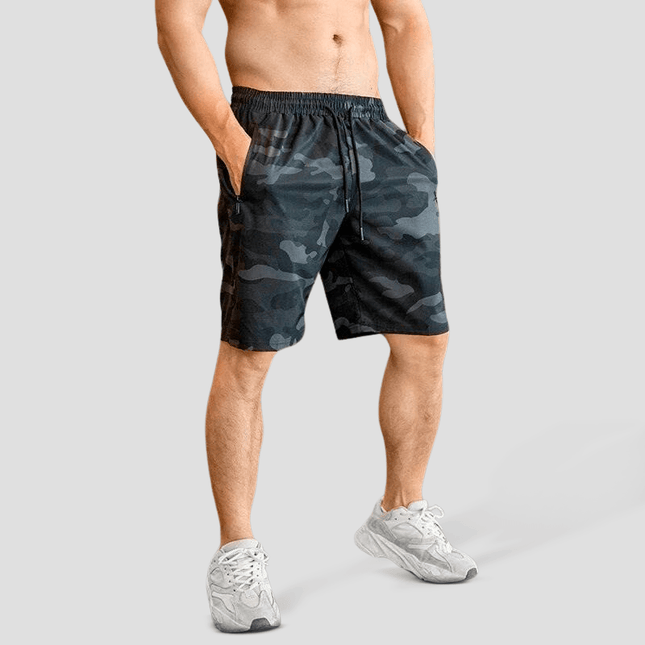 Pantalones cortos deportivos militares de camuflaje para hombre para gimnasios