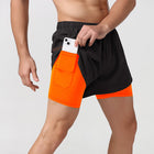 Pantalones cortos de compresión 2 en 1 para hombre para correr